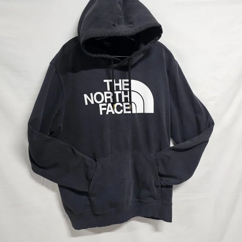 The North Face Mens Hoodie Size XL Black Distressed
